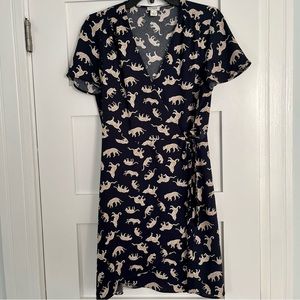 J. Crew “Leopard Print” Wrap Dress